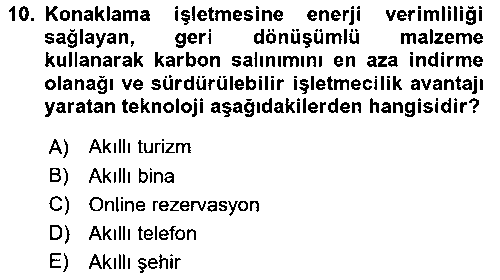 TRZ301U Turizmde Güncel Yaklaşımlar çıkmış sınav sorusu 2