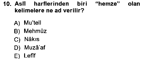 TDE205U Osmanlı Türkçesi Grameri 1 çıkmış sınav sorusu 2