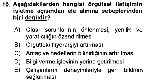 TRZ206U Turizm Ve İletişim çıkmış sınav sorusu 2