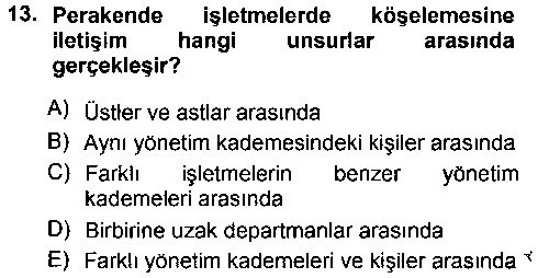 PMY205U Perakende Yönetimi çıkmış sınav sorusu 3