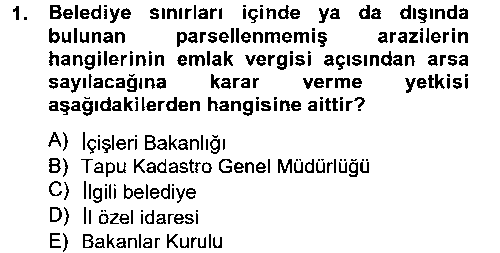 HUK306U Özel Vergi Hukuku 2 çıkmış sınav sorusu 1