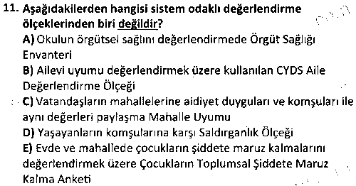 SOH3008 Okul Sosyal Hizmeti çıkmış sınav sorusu 3