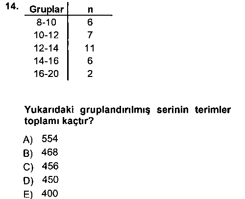 IST207U İST207U Tıbbi İstatistik çıkmış sınav sorusu 3
