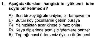 TDE204U Türkçe Cümle Bilgisi 2 çıkmış sınav sorusu 1