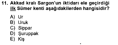 TAR102U Eski Mezopotamya ve Mısır Tarihi çıkmış sınav sorusu 3