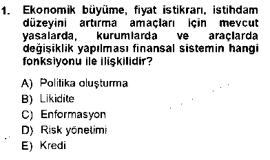 IKT405U Finansal Ekonomi çıkmış sınav sorusu 1
