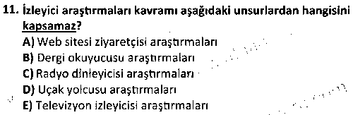REK2008 Medya Planlaması çıkmış sınav sorusu 3