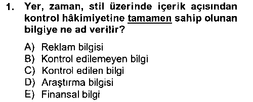 HIT204U Halkla İlişkiler Yazarlığı çıkmış sınav sorusu 1