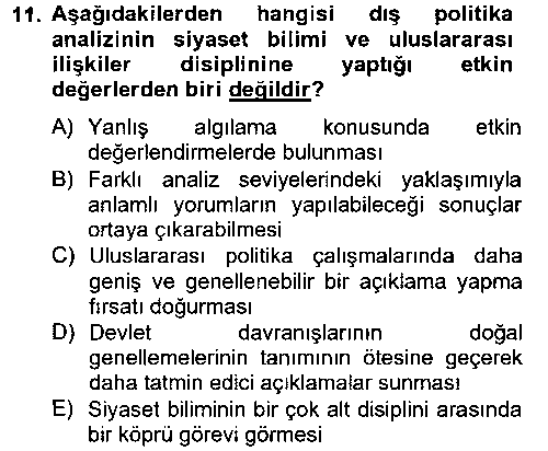 ULI304U Diş Politika Analizi çıkmış sınav sorusu 3