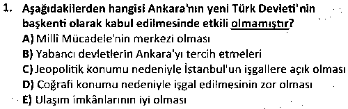 ORT2002 Atatürk İlkeleri ve İnkılap Tarihi 2 çıkmış sınav sorusu 1