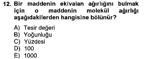 LBV112U Temel Veteriner Biyokimya çıkmış sınav sorusu 3