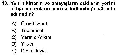 TRZ108U Turizmde Girişimcilik Ve İnovasyon çıkmış sınav sorusu 2