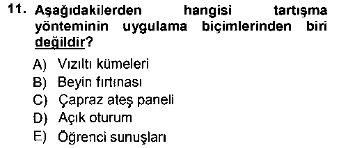 IKY205U İşletmelerde Eğitim ve Geliştirme çıkmış sınav sorusu 3