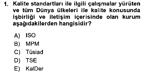 BYA103U İş Hayatında Standartlar çıkmış sınav sorusu 1