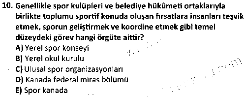 SYP2009 Karşılaştırmalı Spor Yönetimi çıkmış sınav sorusu 2