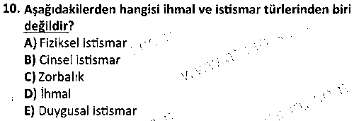 CGE2012 Çocuk Gelişimi Uygulamaları çıkmış sınav sorusu 2