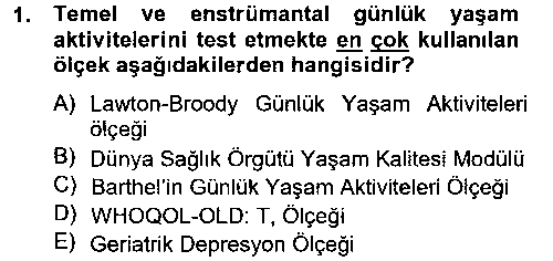 SHZ108U Temel Bakım Hizmetleri çıkmış sınav sorusu 1
