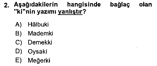 MEI303U Medyada Dil Kullanımı çıkmış sınav sorusu 2