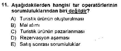 TSH201U Seyahat Acentacılığı ve Tur Operatörlüğü çıkmış sınav sorusu 3