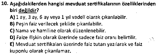 BS2002 Banka Muhasebesi çıkmış sınav sorusu 2