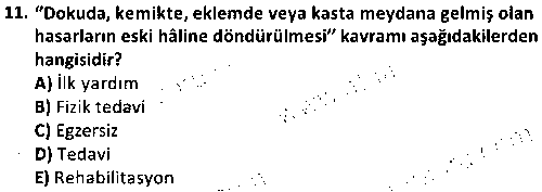 SPB4006 Spor Sakatlıklarından Korunma ve Rehabilitasyon çıkmış sınav sorusu 3