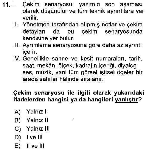 HIT310U Medyada Yapım çıkmış sınav sorusu 3