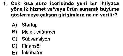 YYT102U Yerel Ekonomik Kalkınma çıkmış sınav sorusu 1