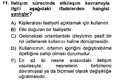 MEI103U Medya ve İletişim çıkmış sınav sorusu 2