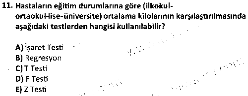 SAG4009 Hastane Bilgi Sistemleri çıkmış sınav sorusu 3