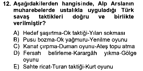 TAR106U Büyük Selçuklu Tarihi çıkmış sınav sorusu 3