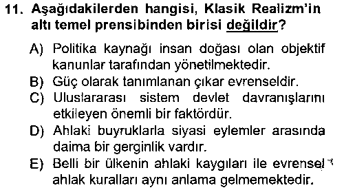 ULI201U Uluslararası Politika 1 çıkmış sınav sorusu 2