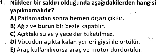 OGK1010 Patlayıcı-Parlayıcı Maddeler ve Önlemleri çıkmış sınav sorusu 1