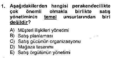 PZL214U Satış Yönetimi çıkmış sınav sorusu 1