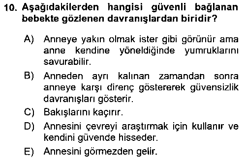 SHZ301U İnsan Davranışı Ve Sosyal Çevre 1 çıkmış sınav sorusu 2
