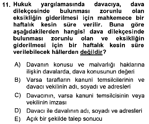 ADL206U Temel Kalem Mevzuatı Bilgisi çıkmış sınav sorusu 2