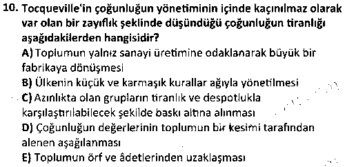 SOS2001 Klasik Sosyoloji Kuramları çıkmış sınav sorusu 2