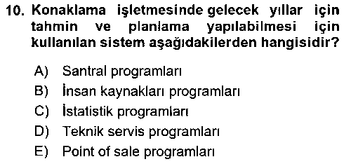 TRZ304U Turizm Bilgi Teknolojileri çıkmış sınav sorusu 2