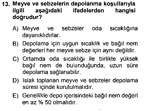 TRM211U Bitki Su İlişkileri çıkmış sınav sorusu 3