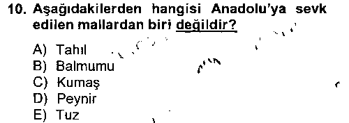 TAR208U Rusya Tarihi çıkmış sınav sorusu 1