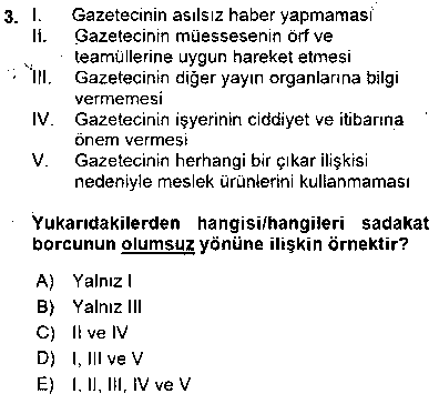 MEI205U Medyada Çalışma Hayatı çıkmış sınav sorusu 3