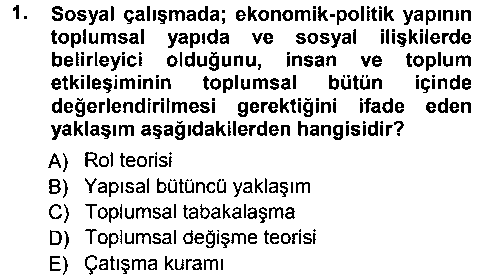 SHZ101U Sosyal Hizmete Giriş çıkmış sınav sorusu 1