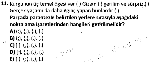 ORT2004 Türk Dili 2 çıkmış sınav sorusu 3