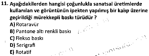 FOT2006 Görsel İletişim Tasarımı çıkmış sınav sorusu 3