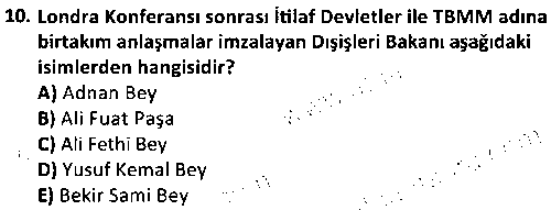 TAR4010 Türk Dış Politikası çıkmış sınav sorusu 2