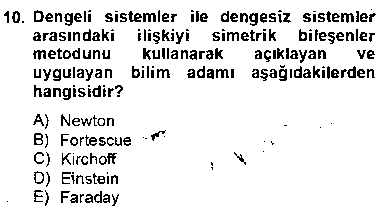 EID207U Güç Sistemleri Analizi çıkmış sınav sorusu 2