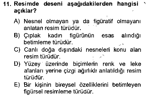 SAN202U Güzel Sanatlar çıkmış sınav sorusu 3