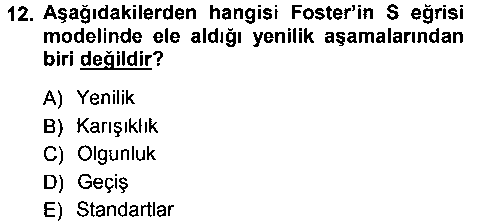 ISY203U Yenilik Yönetimi çıkmış sınav sorusu 2