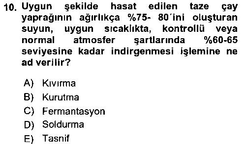 ASC210U İçecek Bilgisi çıkmış sınav sorusu 2