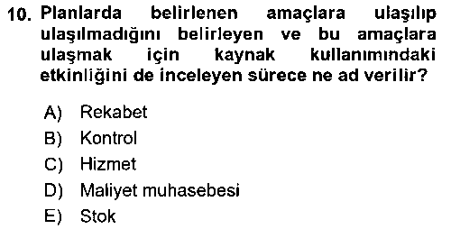 SAK212U Sağlık İşletmelerinde Maliyet Yönetim çıkmış sınav sorusu 2
