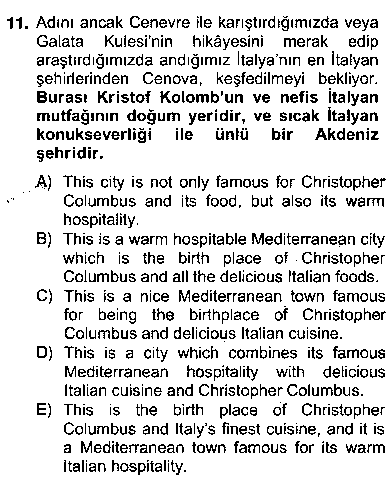 INO204U Çeviri (Türk/İng) çıkmış sınav sorusu 3